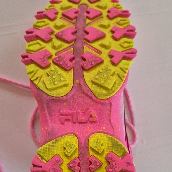 Fila Pink and Yellow Sneakers with Sporty Design - Picture 6 of 8